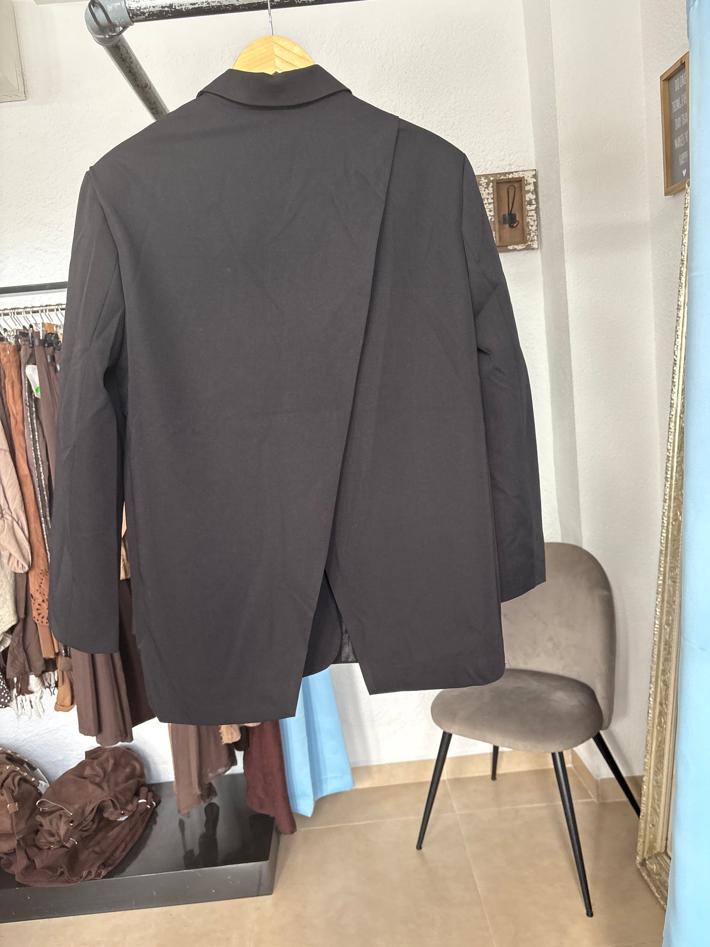 Oversized back split blazer