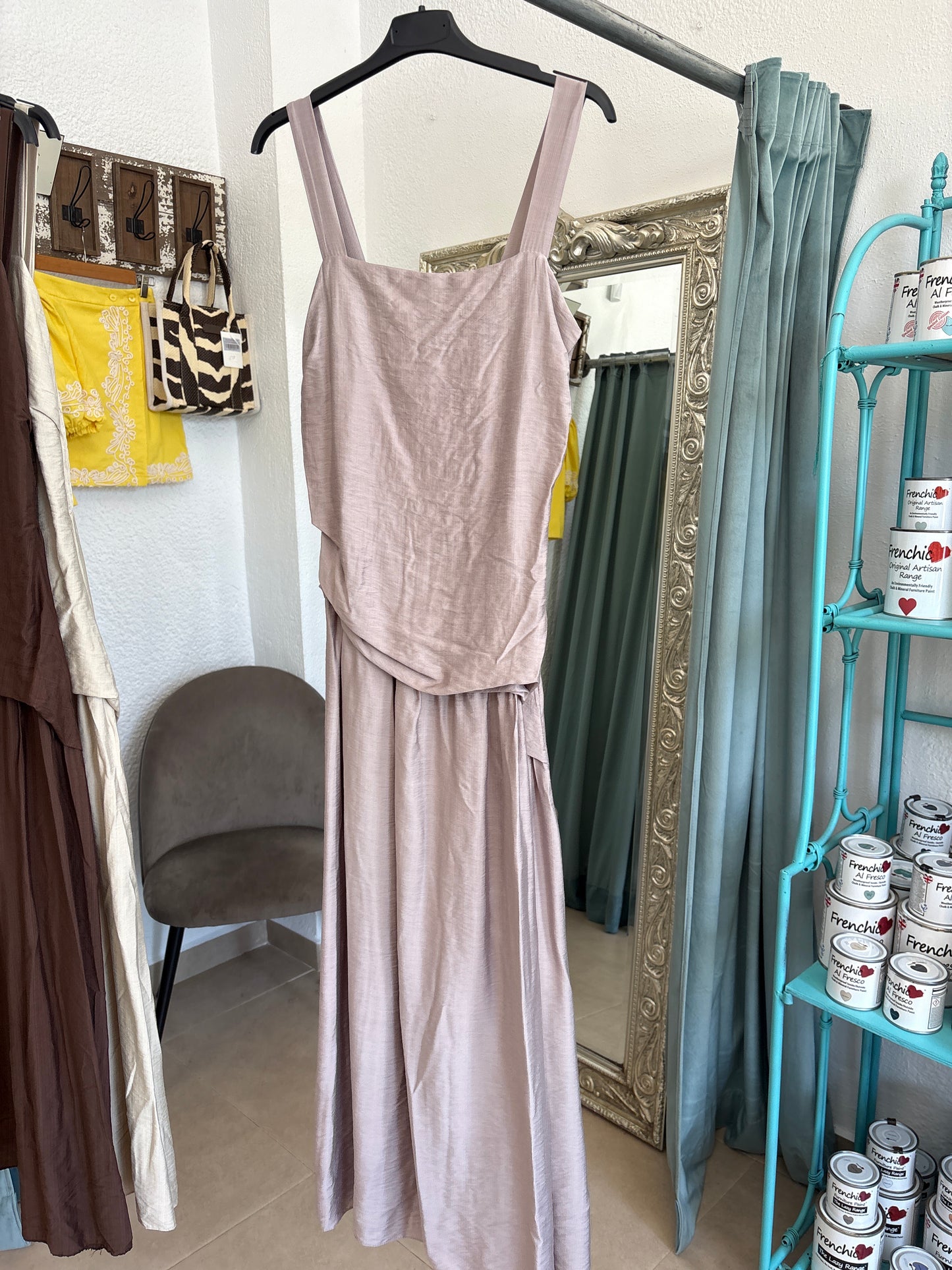 Draped midi dress