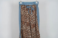 Leopard and denim trousers