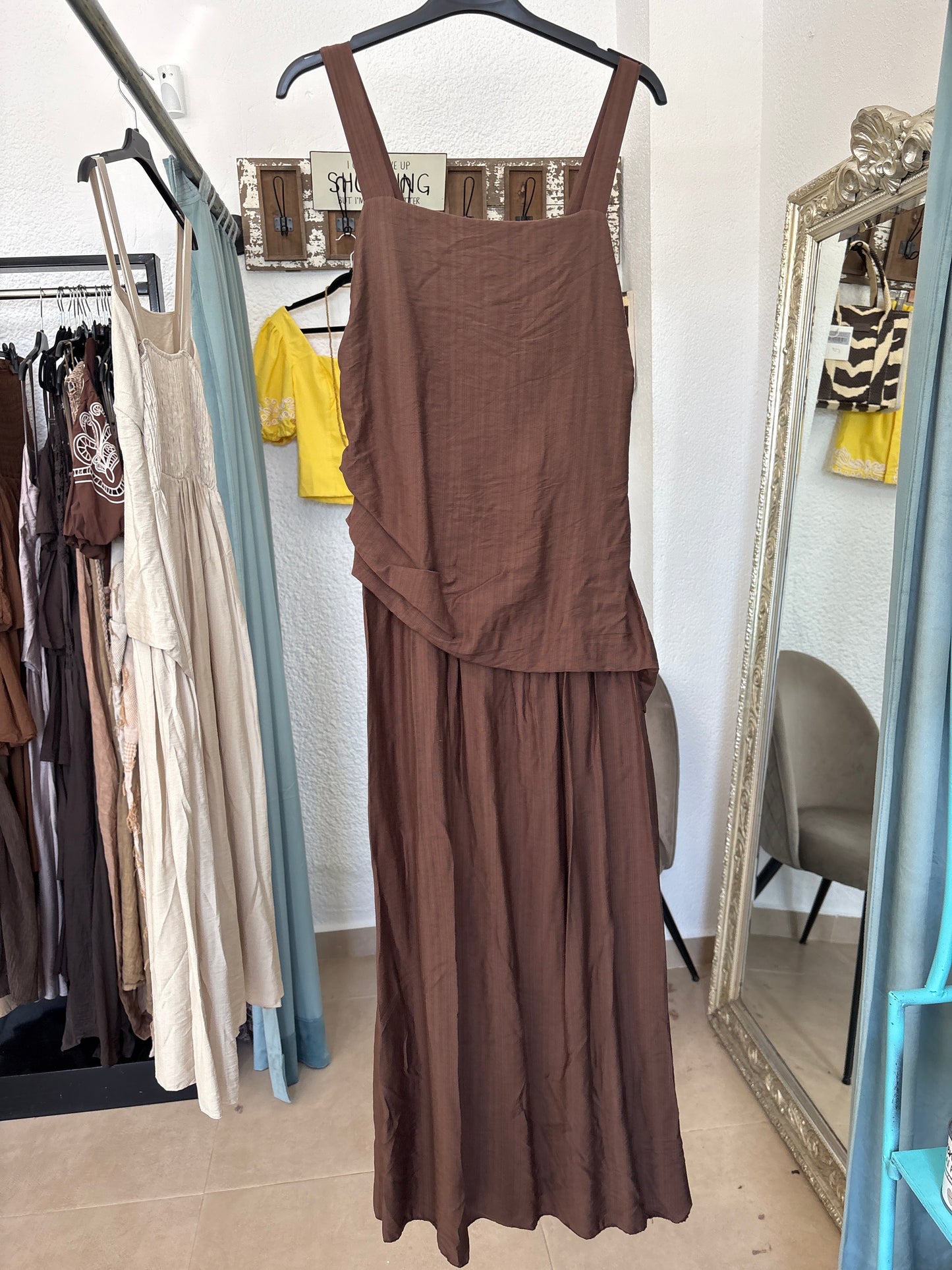 Draped midi dress