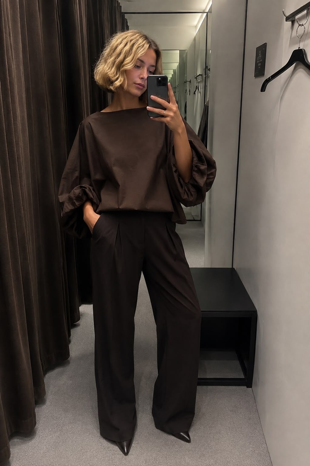 Ballon sleeve blouse