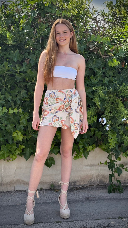 Pearl wrap skirt