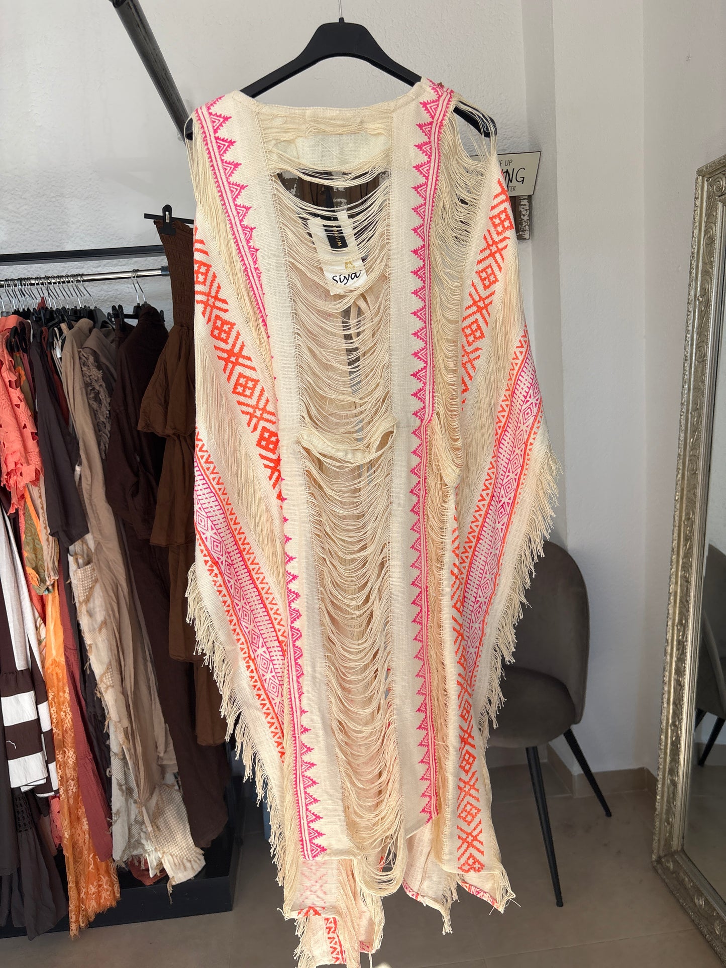 Indian cotton tie kimono