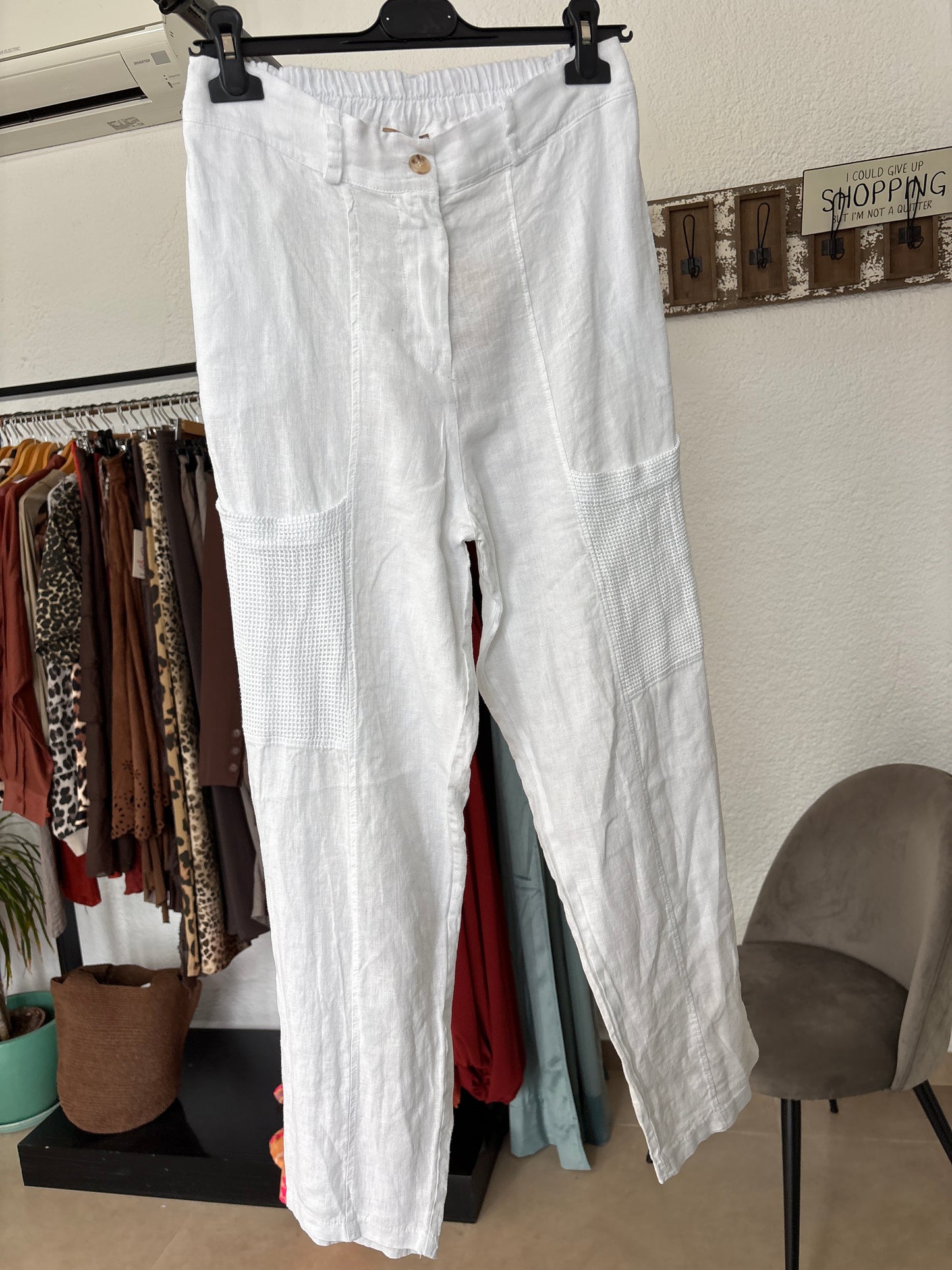 Linen cargo pants