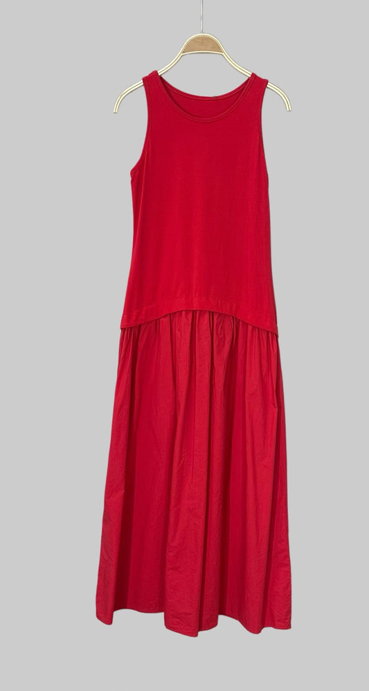 Drop waist vest dress