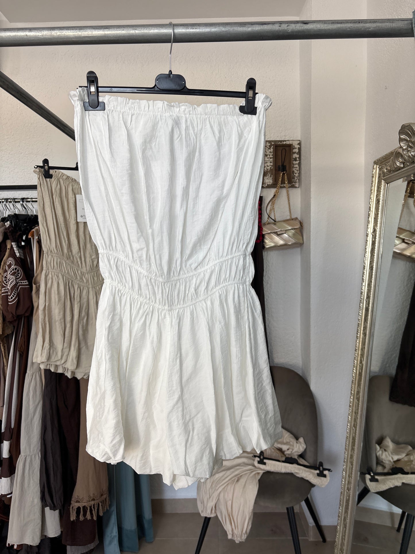 Bandeau Bubble Hem Playsuit