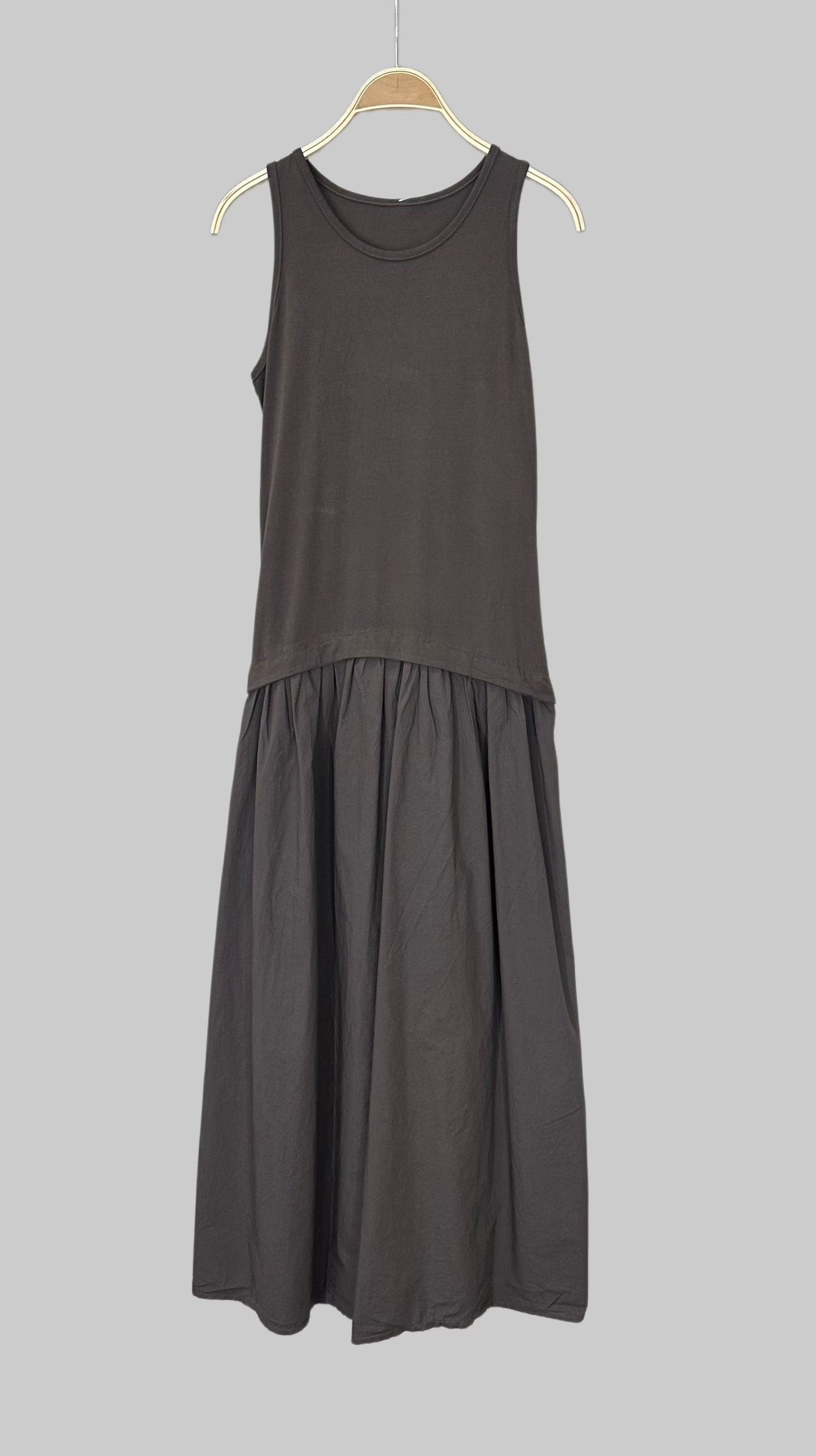 Drop waist vest dress