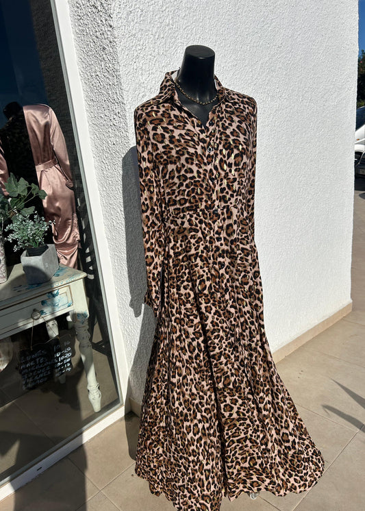 Leopard Shirt Dress