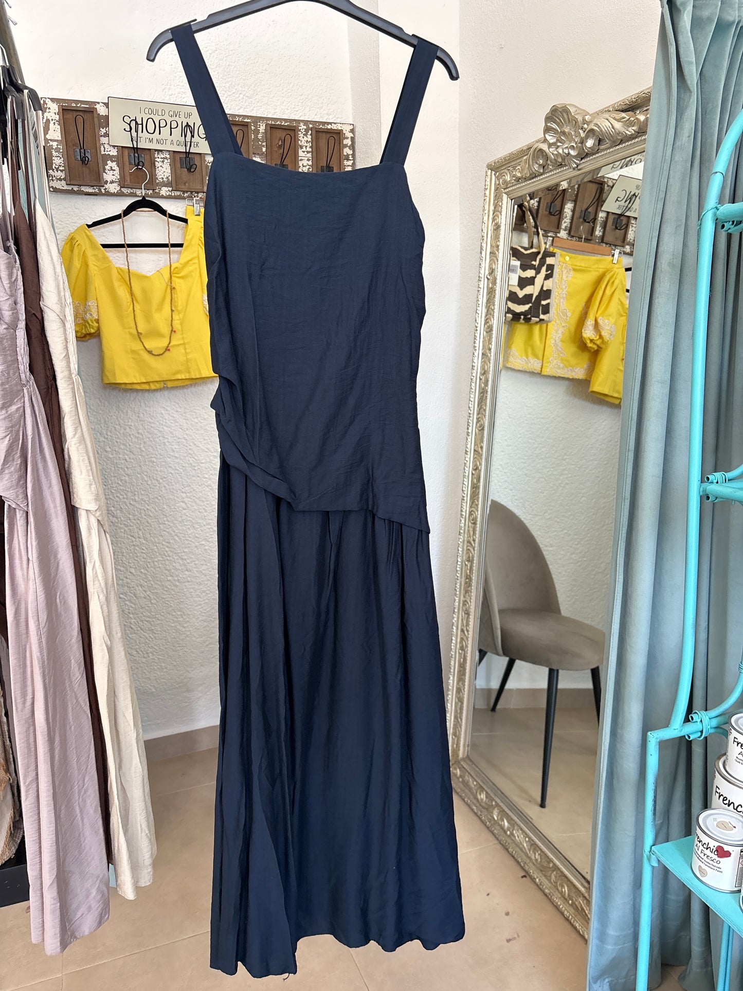 Draped midi dress