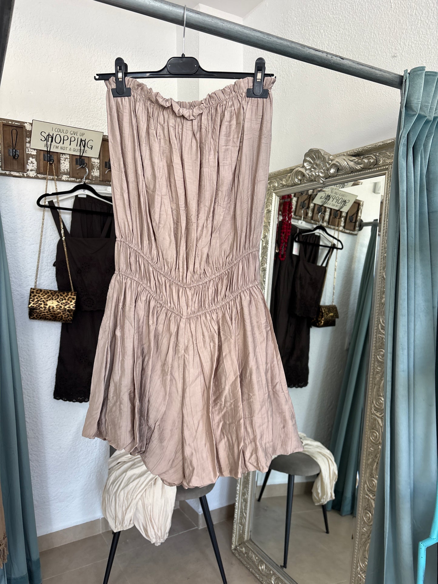 Bandeau Bubble Hem Playsuit