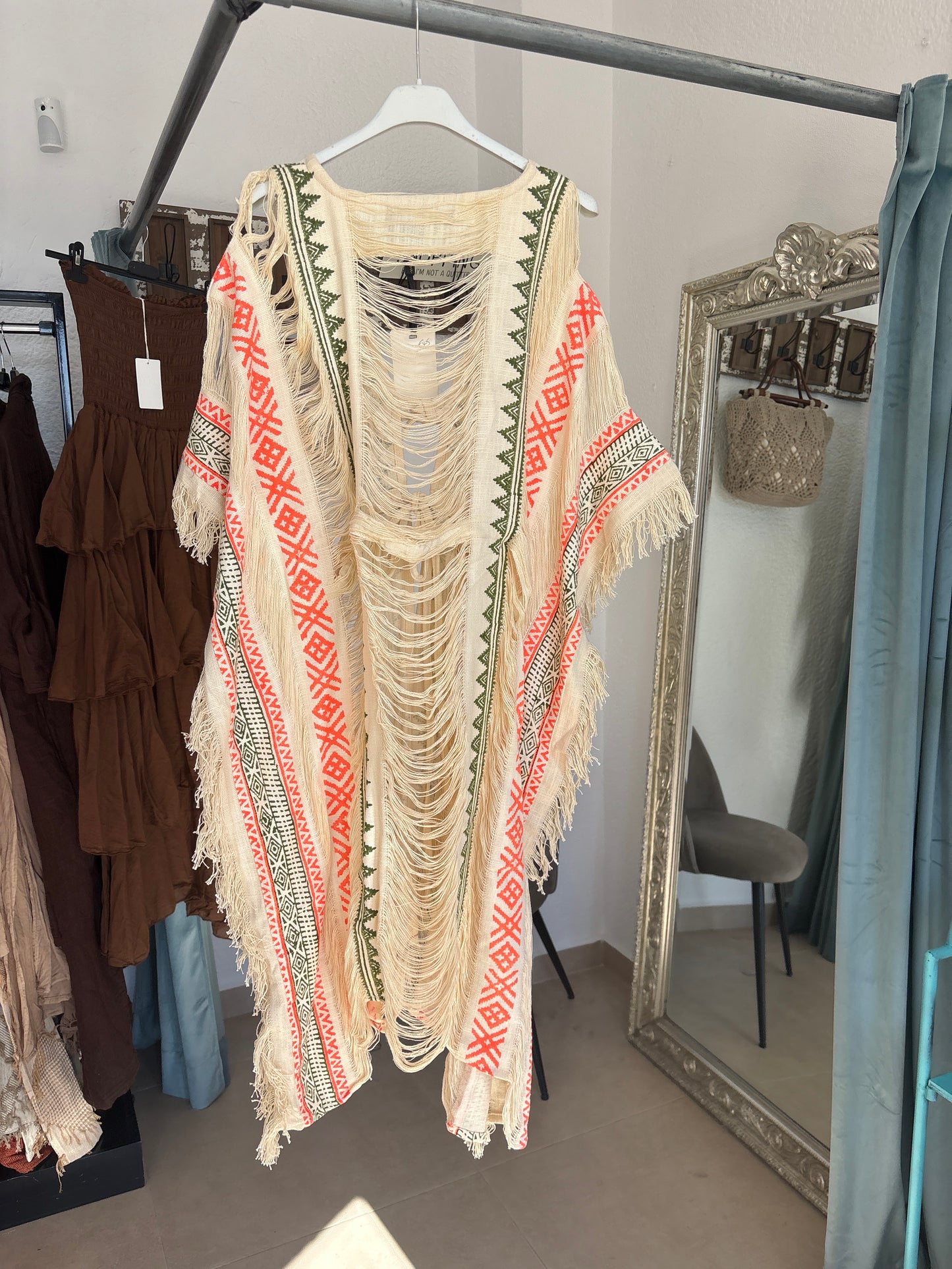 Indian cotton tie kimono