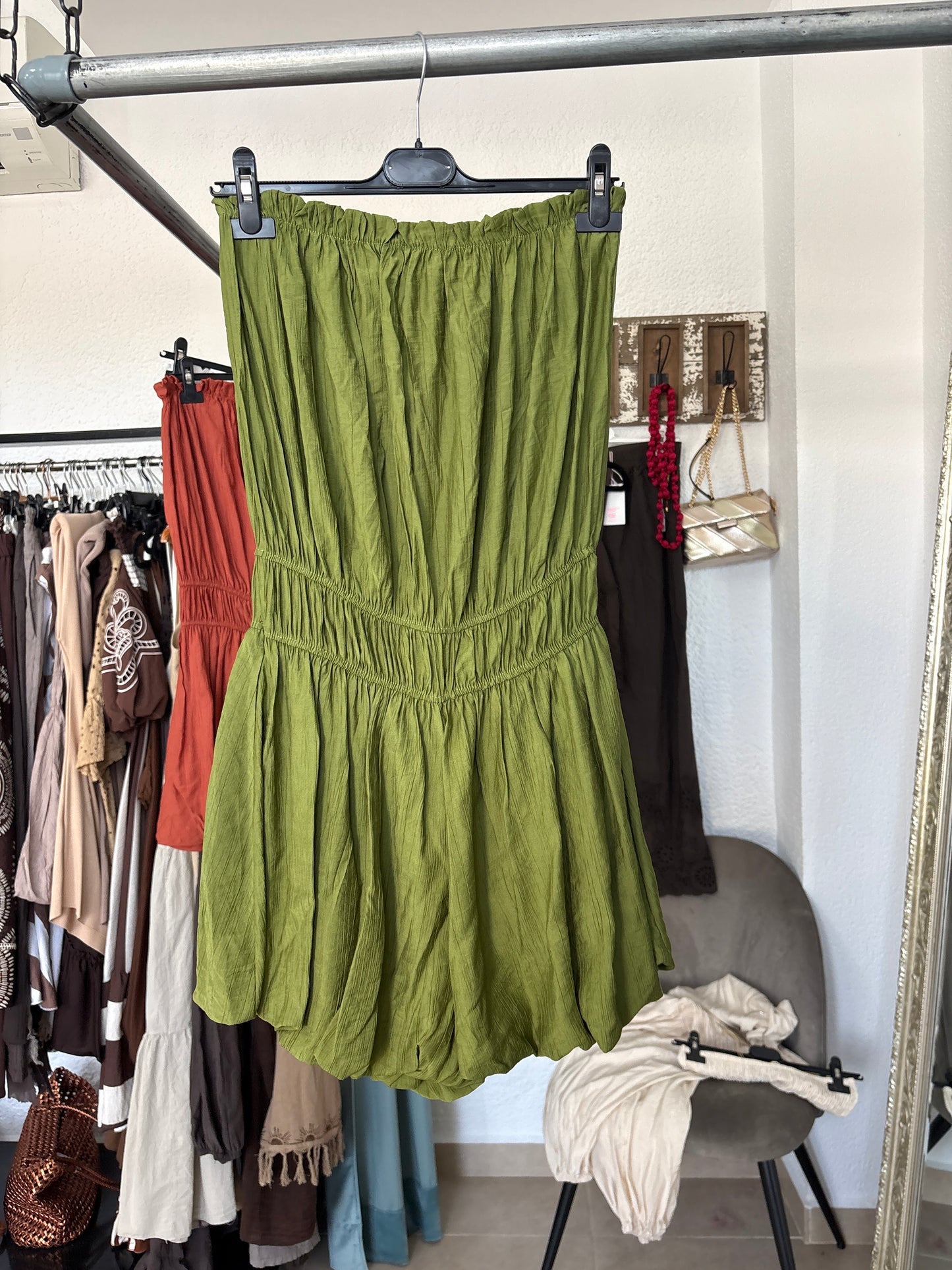 Bandeau Bubble Hem Playsuit