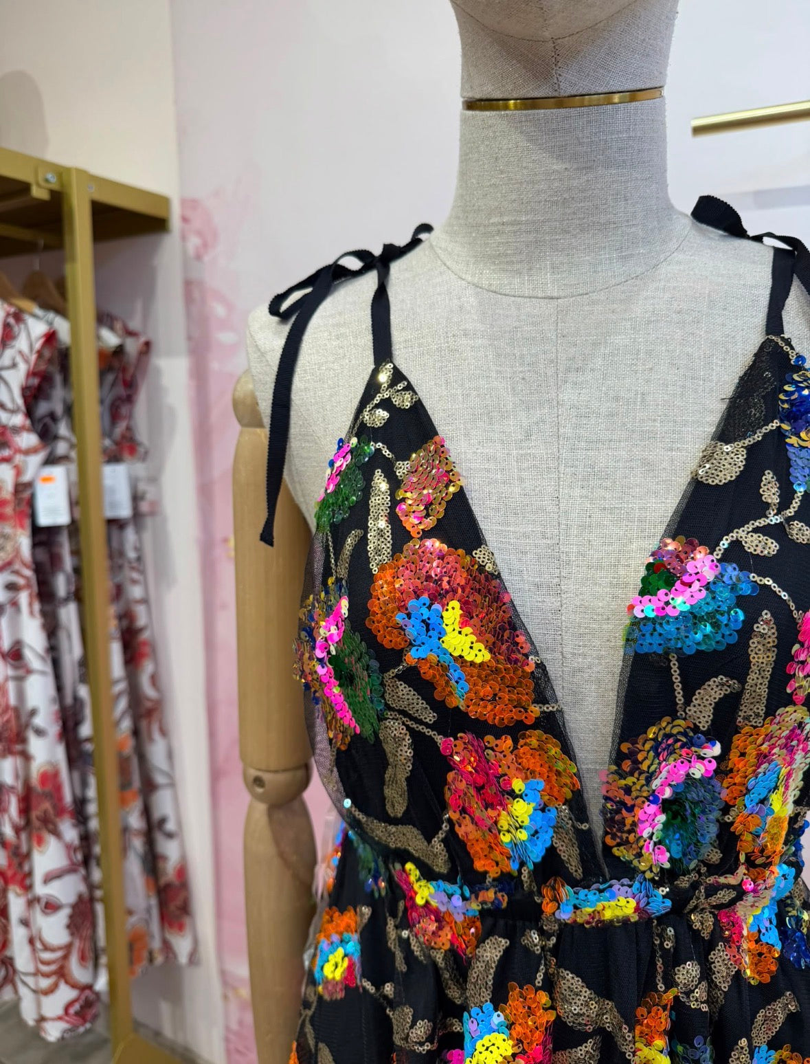 Multicolour Sequin Party Dress