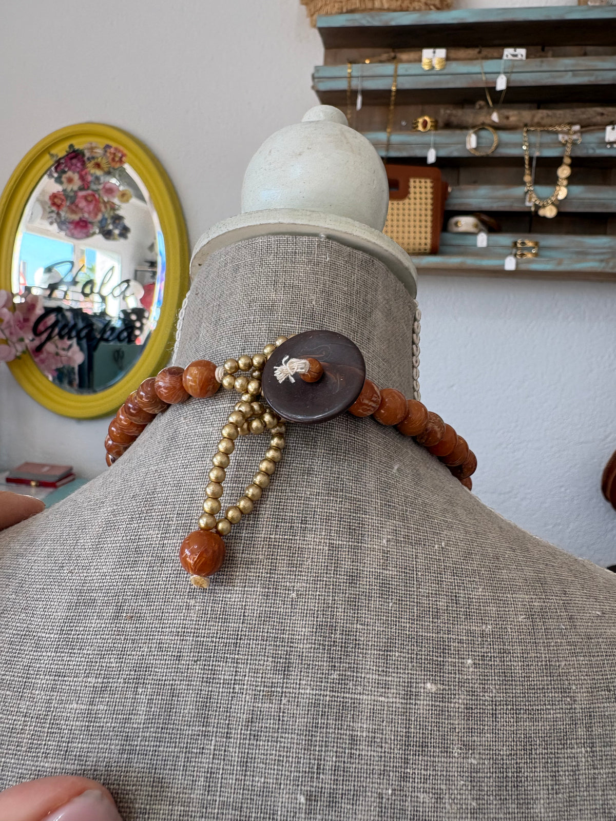 Statement Fringe Bead Necklace