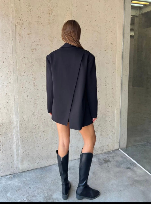 Oversized back split blazer
