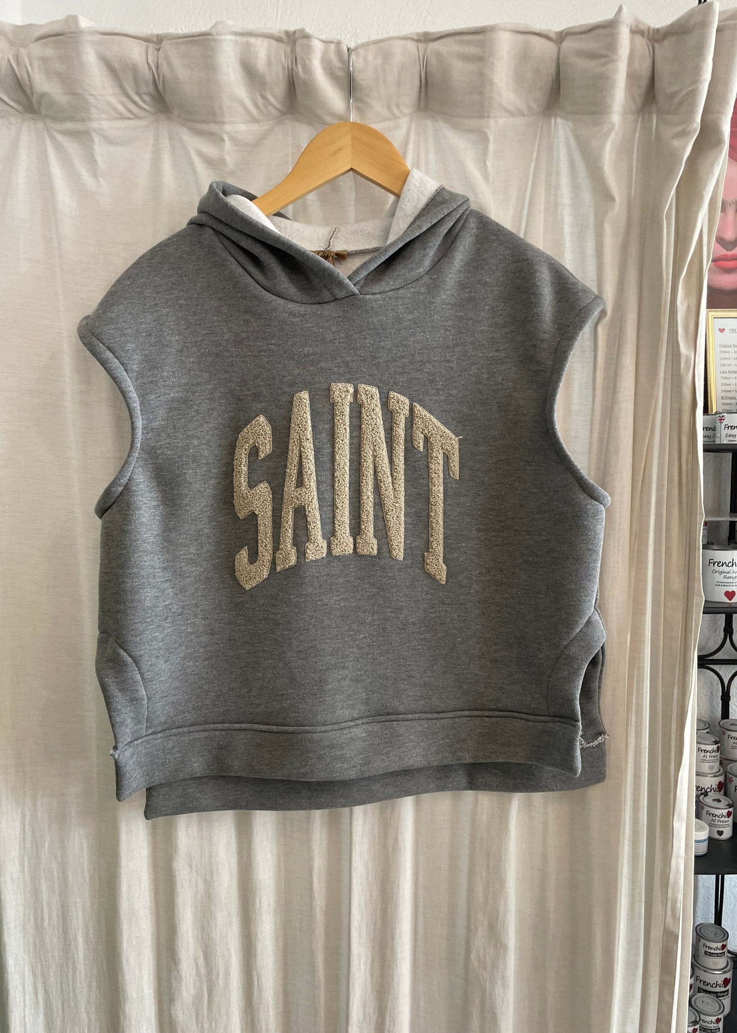 Sleeveless Saint Hoodie