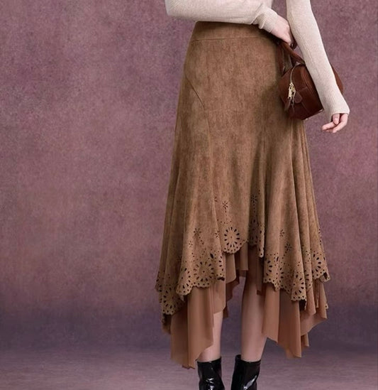 Suedette skirt