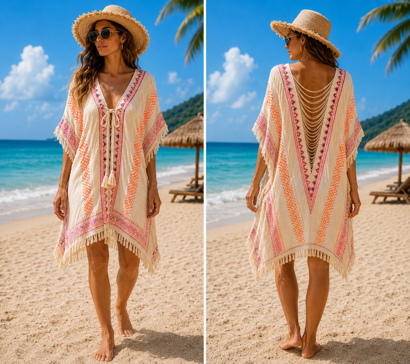 Indian cotton tie kimono