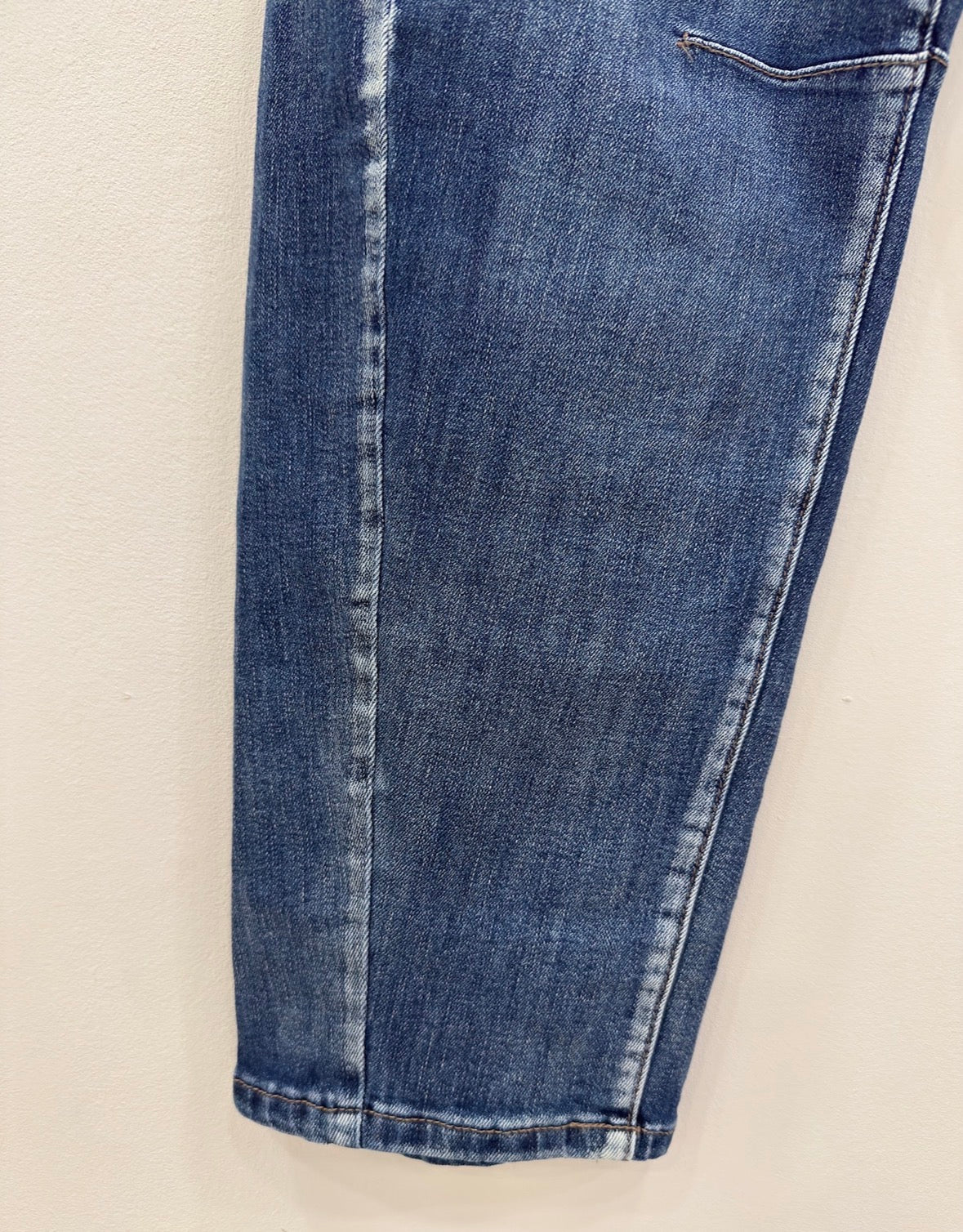 Asymmetric Wrap-Waist Balloon Leg Jeans