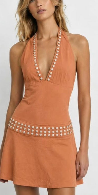 Halter mini dress