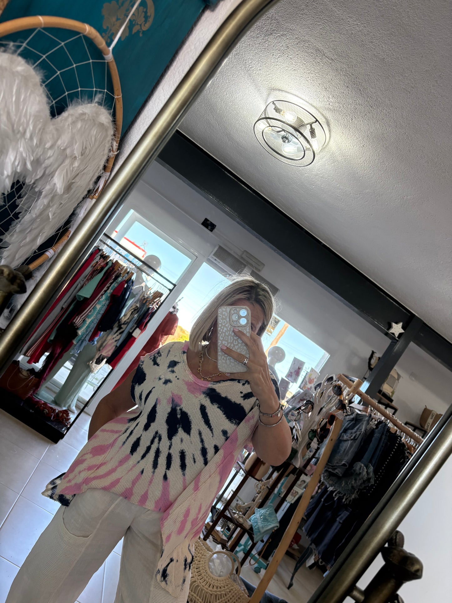 Tye die slouchy top