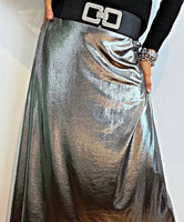 Metallic a line skirt