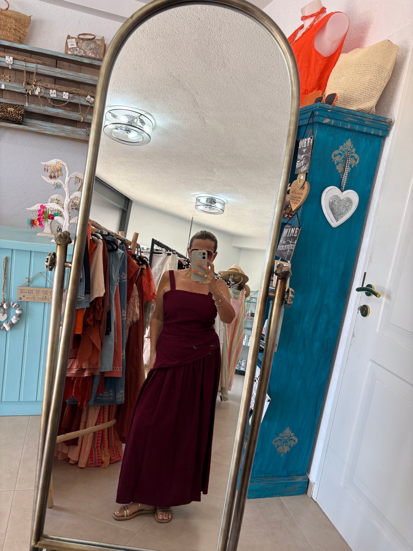 Draped midi dress