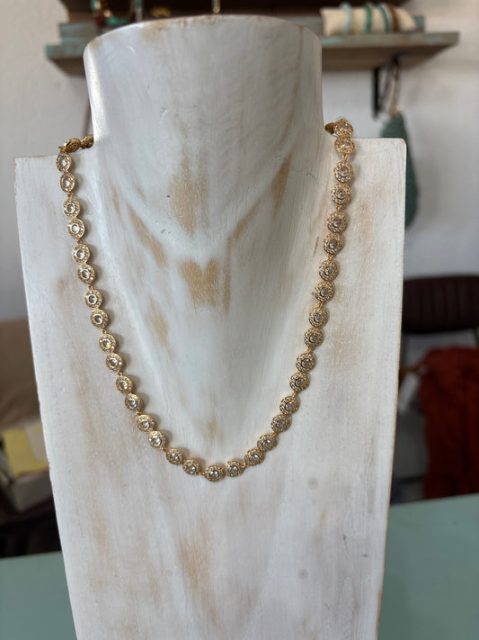 Tennis style necklace