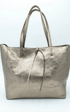 Metallic Leather tote bag