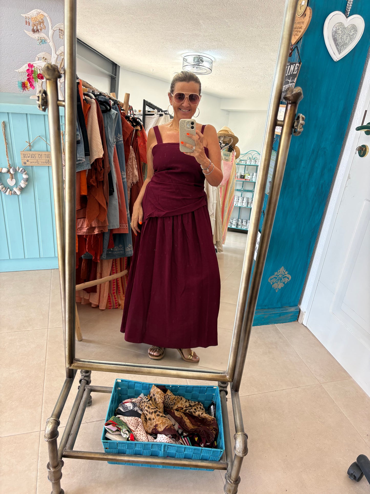 Draped midi dress