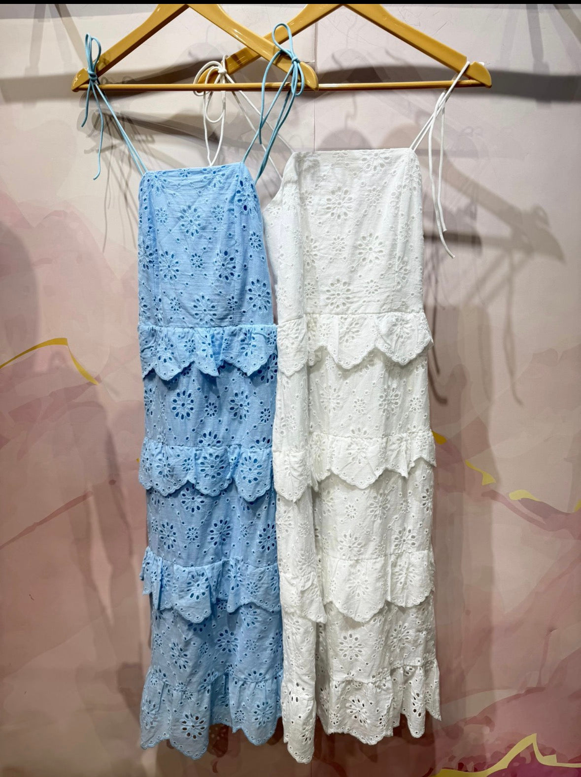 Broderie Anglais Tiered dress