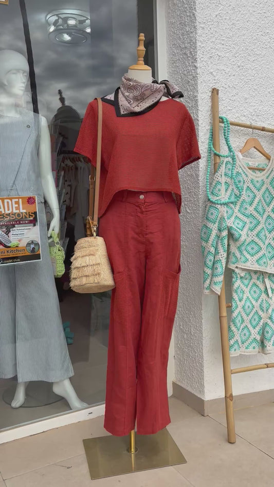Cropped teabag T-shirt