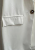 Cream Pleather box jacket