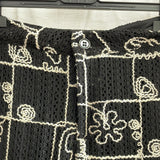 Crochet geometric trousers